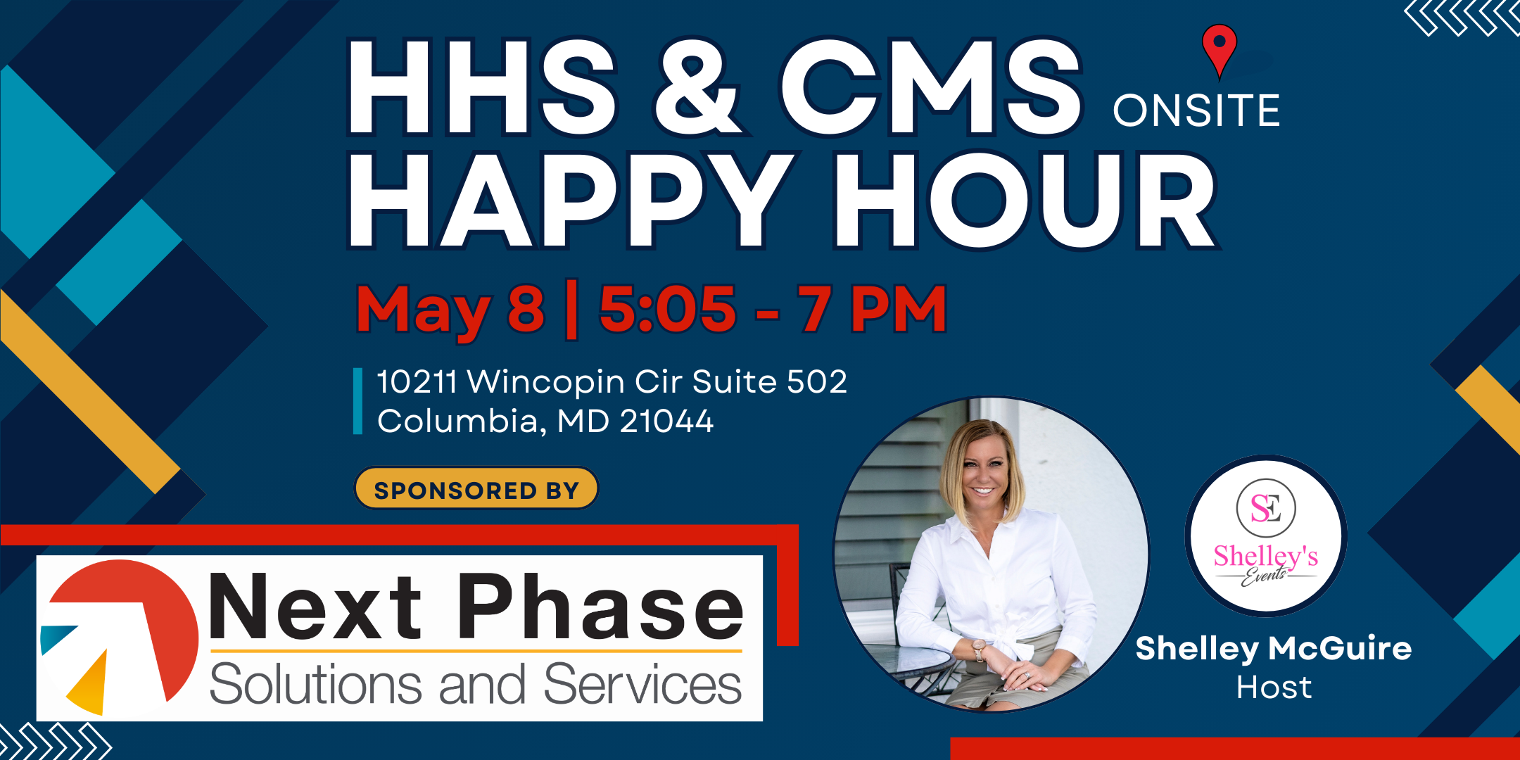 HHS & CMS Online Happy Hour (Cover Image with bees/honeycomb for National Honey Month)