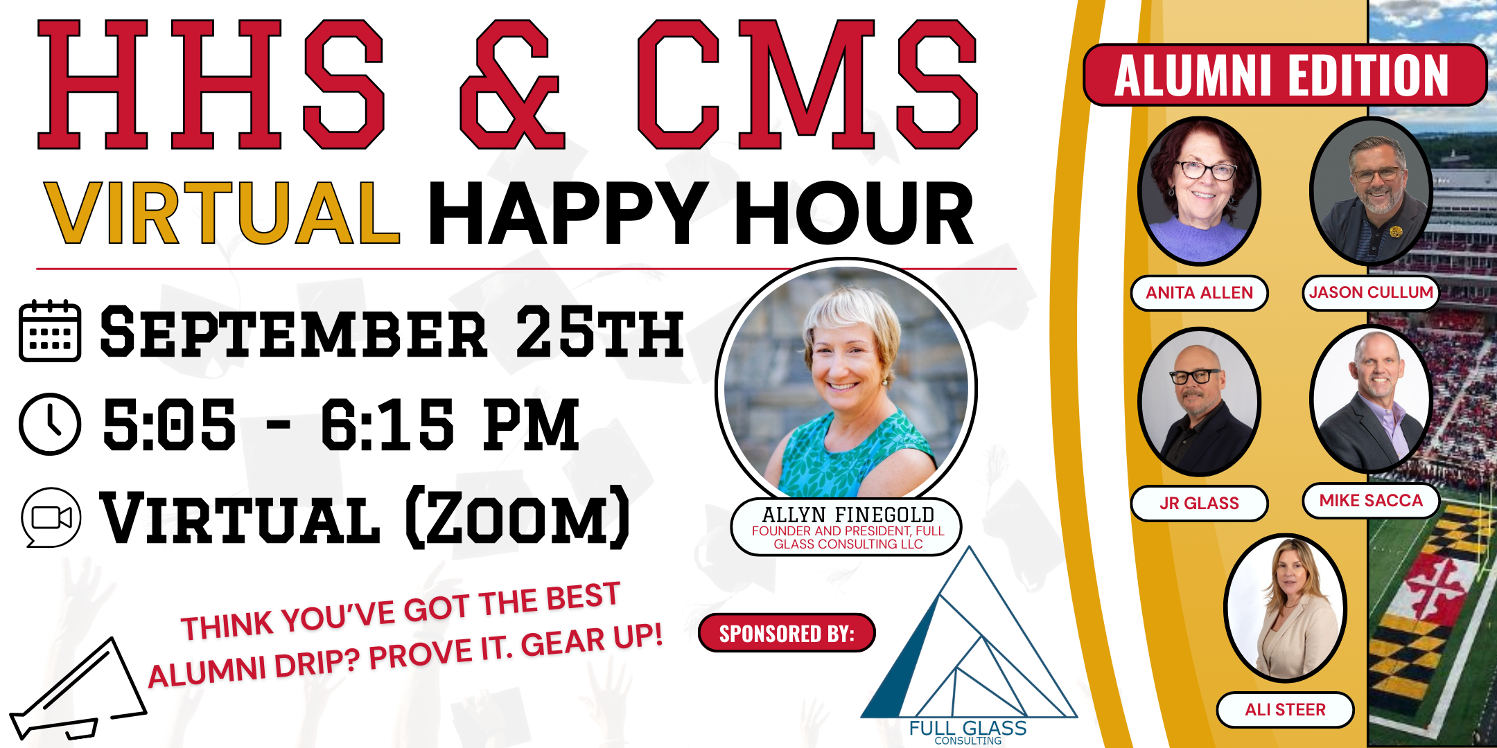 HHS & CMS Online Happy Hour (Cover Image with bees/honeycomb for National Honey Month)