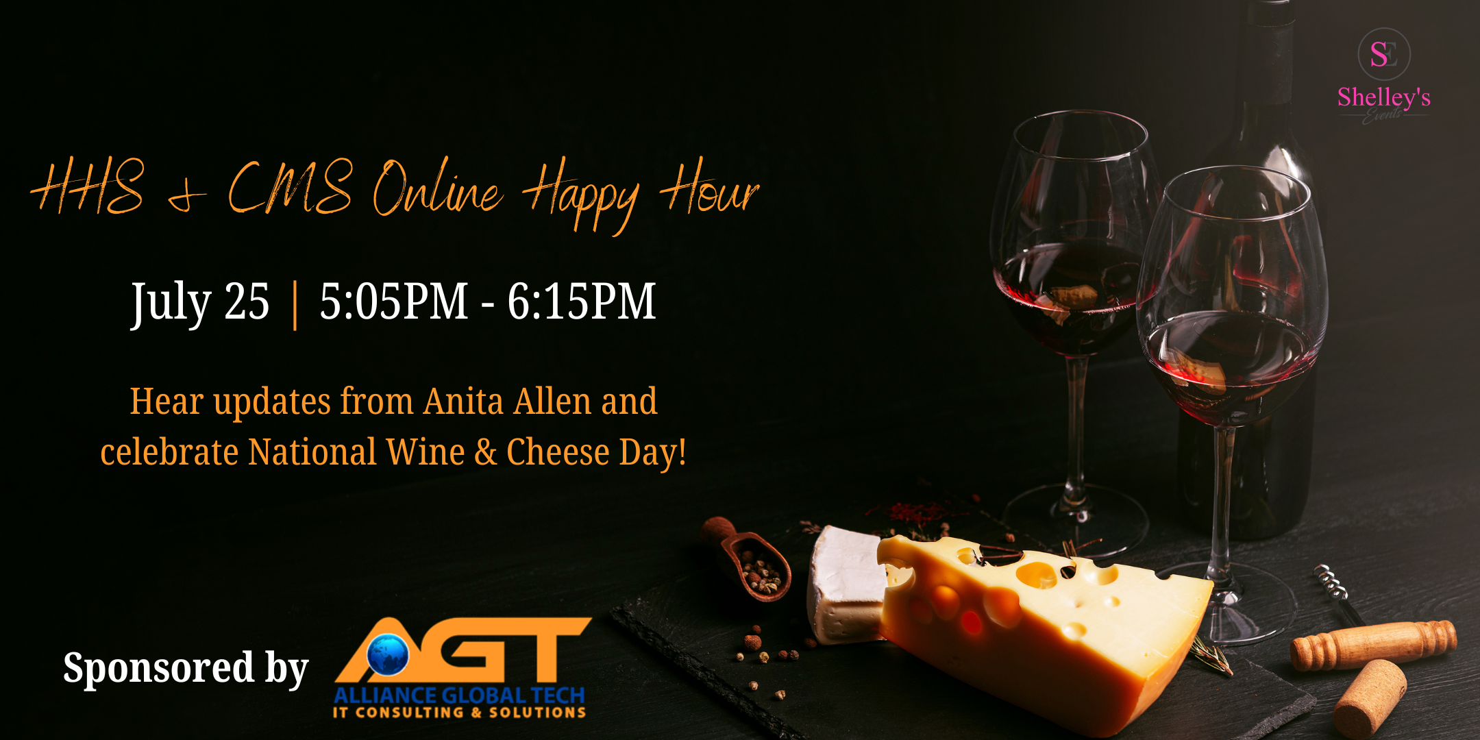 HHS & CMS Online Happy Hour (Cover image for National Wine & Cheese Day)